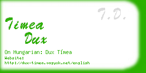 timea dux business card